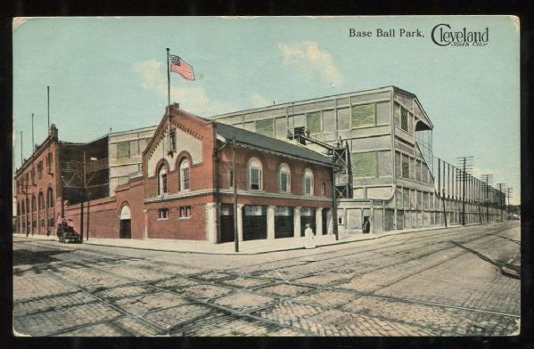 1910s Cleveland Baseball Stadium Postcard - Postmarked 1912