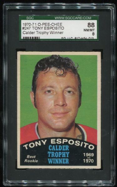 1970-71 O-Pee-Chee #247 Tony Esposito SGC 88