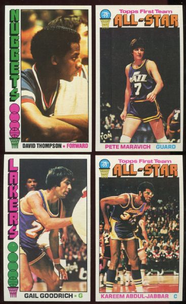 1976 Topps Basketball Complete High Grade Set with Erving PSA 8.5