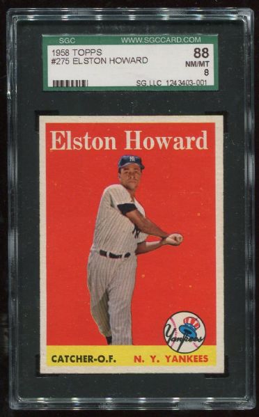 1958 Topps #275 Elston Howard SGC 88