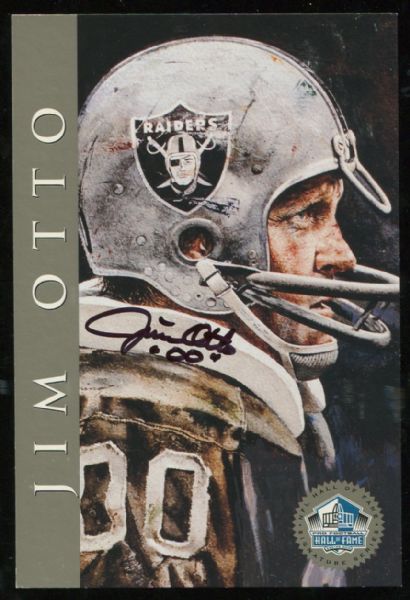 1998 Hall of Fame Platinum Signature Series Signed Postcard - Jim Otto