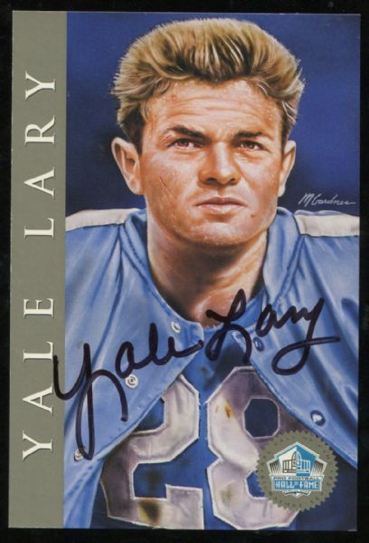 1998 Hall of Fame Platinum Signature Series Signed Postcard - Yale Lary