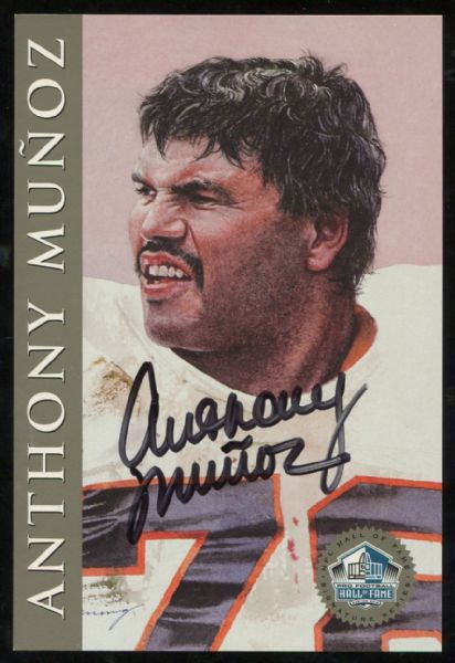 1998 Hall of Fame Platinum Signature Series Signed Postcard - Anthony Munoz