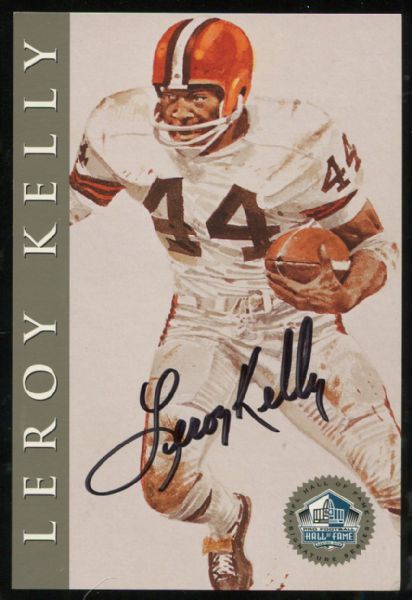 1998 Hall of Fame Platinum Signature Series Signed Postcard - Leroy Kelly