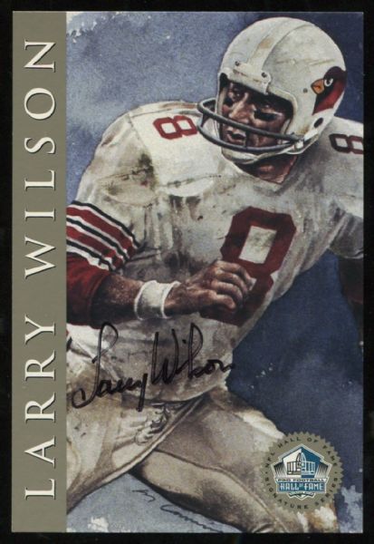 1998 Hall of Fame Platinum Signature Series Signed Postcard - Larry Wilson