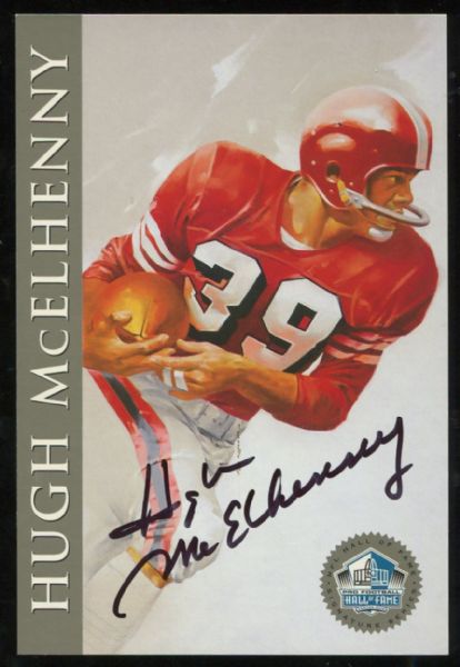 1998 Hall of Fame Platinum Signature Series Signed Postcard - Hugh McElhenny