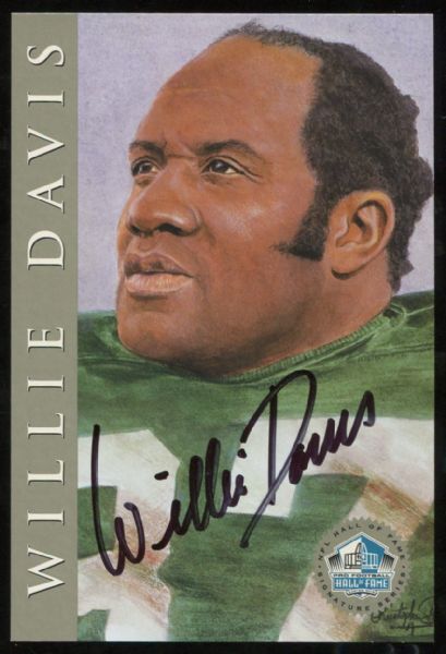 1998 Hall of Fame Platinum Signature Series Signed Postcard - Willie Davis
