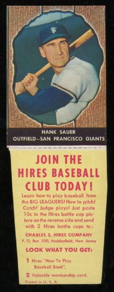 1958 Hires Root Beer Hank Sauer