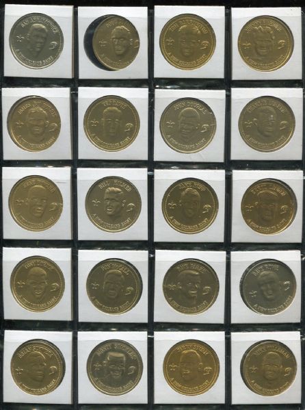 1968-69 New Orleans Saints Coins Complete Set of 24