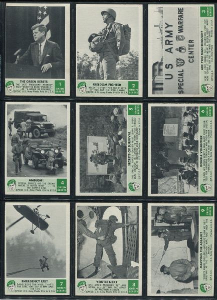 1965 Philadelphia Green Berets Complete Mid to High Grade Set (66 Cards)