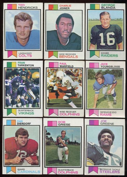 1973 Topps Football Partial Set With Stars & Rookies