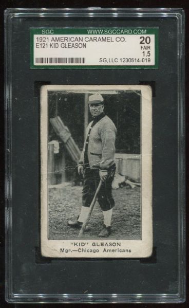 1921 E121 American Caramel Kid Gleason SGC 20