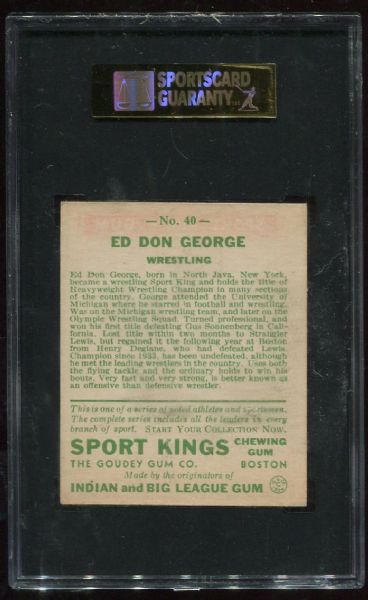 1933 Sport Kings #40 Don George SGC 84