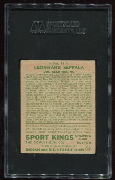 1933 Sport Kings #48 Leonhard Seppala SGC 60