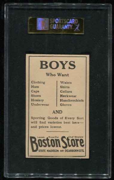 1916 Boston Store #149 Slim Sallee SGC 80