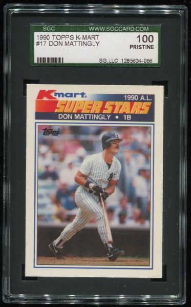 1990 Topps Kmart #17 Don Mattingly SGC 100