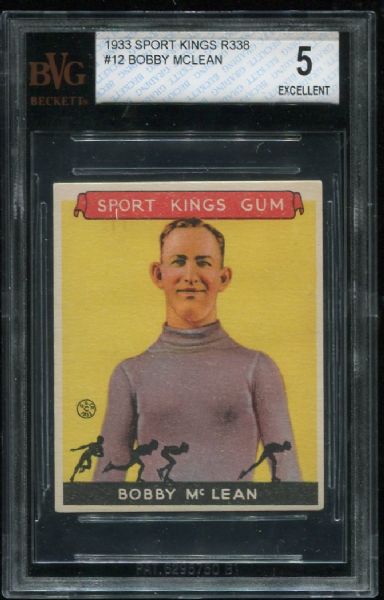 1933 Sport Kings #12 Bobby Mclean BGS 5