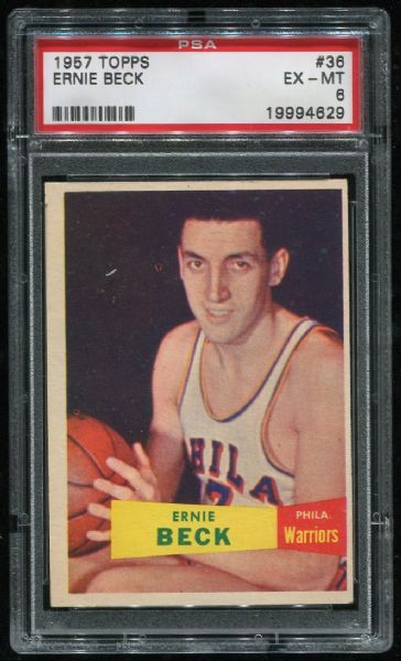 1957 Topps #36 Ernie Beck PSA 6