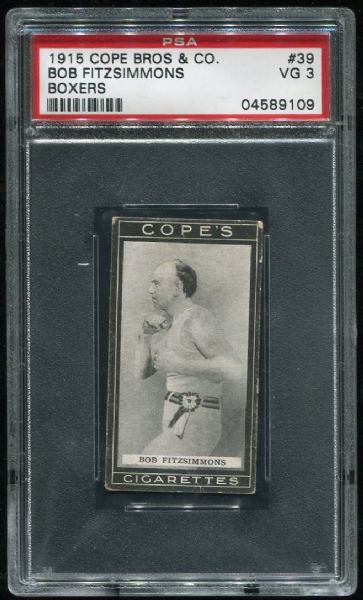 1915 Cope Bros & Co. Bob Fitzsimmons PSA 3