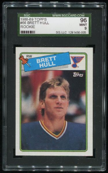 1988-89 Topps #66 Brett Hull Rookie SGC 96