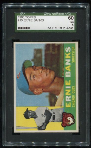 1960 Topps #10 Ernie Banks SGC 60