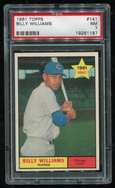 1961 Topps #141 Billy Williams Rookie PSA 7