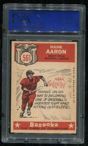 1959 Topps #561 Hank Aaron All Star PSA 8