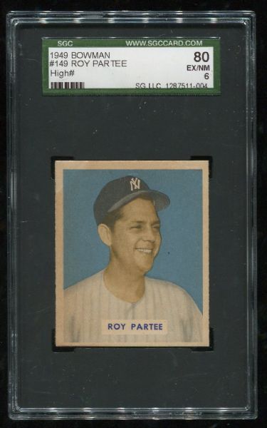 1949 Bowman #149 Roy Partee SGC 80