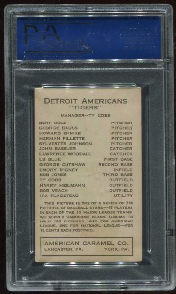 1922 E120 American Caramel Lu Blue PSA 5