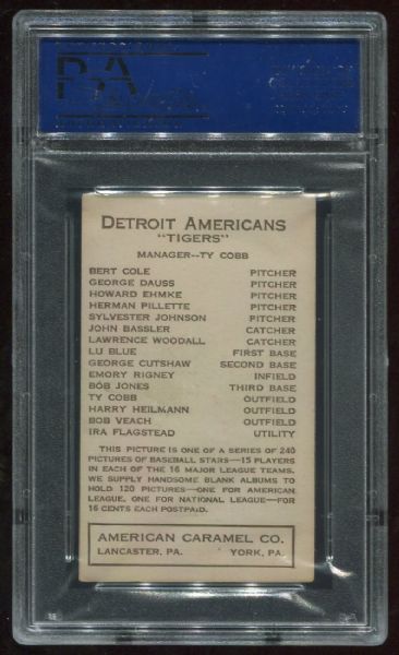 1922 E120 American Caramel Harry Heilmann PSA 5
