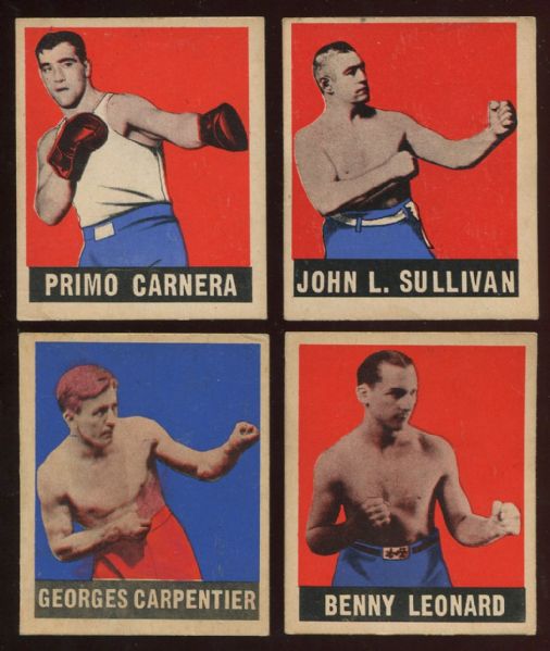 1948 Leaf Boxing Lot of 22 Assorted with John L. Sullivan