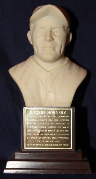 1963 Sports Hall of Fame Bust of Rogers Hornsby