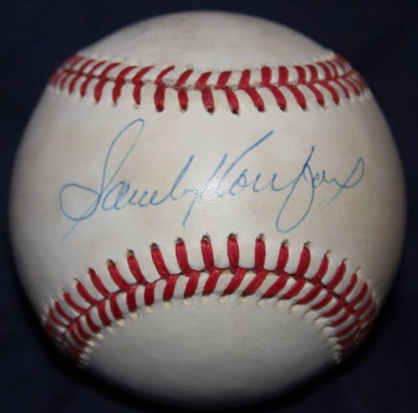 Sandy Koufax Single Signed Baseball JSA Authentic