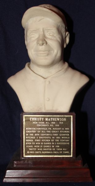 1963 Sports Hall of Fame Bust of Christry Mathewson