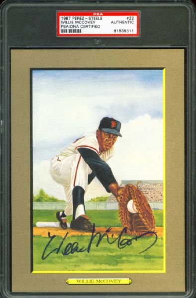 1987-90 Perez Steele #22 Willie McCovey Signed PSA/DNA Authentic