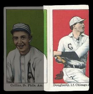 1909 E92 Croft's Candy Patsy Dougherty SGC 20 with Eddie Collins Front Miscut