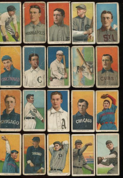 1909-11 T206 Piedmont & Sweet Caporal Lot of 100 Different