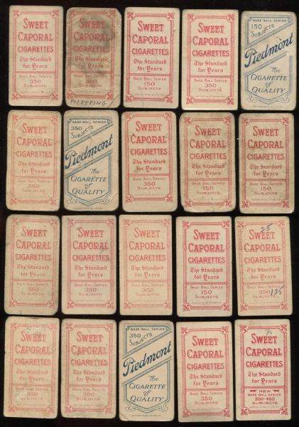 1909-11 T206 Piedmont & Sweet Caporal Lot of 100 Different