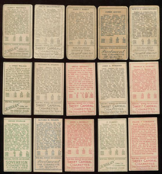 1911 T205 Lot of 50 (48 Different)