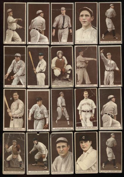 1912 T207 Lot of 20 Different