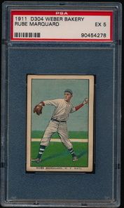 1911-14 D304 Weber Baking Co. Rube Marquard PSA 5