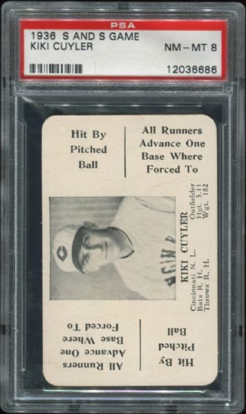 1936 S and S Game Kiki Cuyler PSA 8