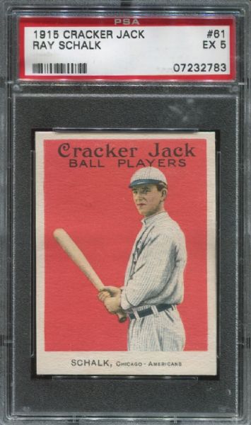 1915 Cracker Jack #61 Ray Schalk PSA 5