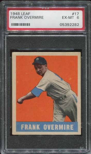 1948-49 Leaf Gum #17 Frank Overmire PSA 6