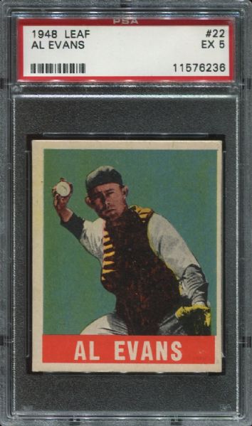 1948-49 Leaf Gum #22 Al Evans PSA 5