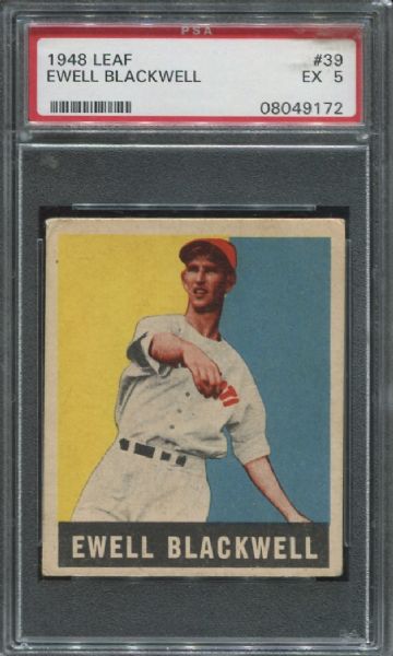 1948-49 Leaf Gum #39 Ewell Blackwell PSA 5