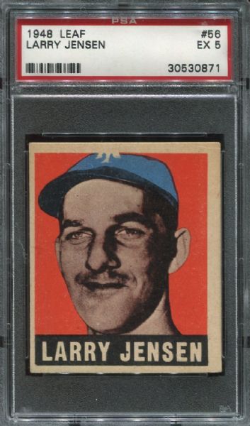 1948-49 Leaf Gum #56 Larry Jensen PSA 5