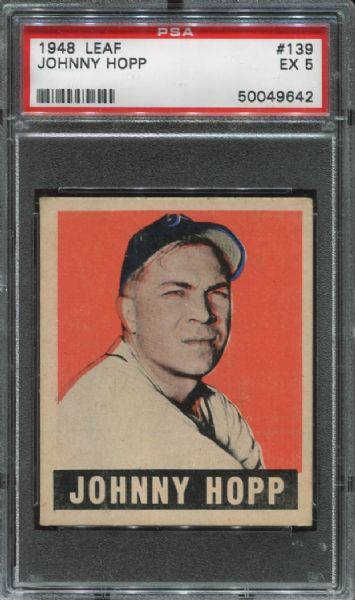 1948-49 Leaf Gum #139 Johnny Hopp PSA 5