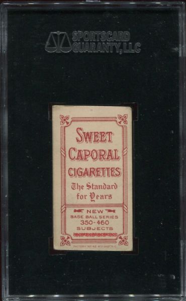 1909-11 T206 Sweet Caporal Charley O'Leary SGC 30 - Factory 42 Overprint & Name At Top