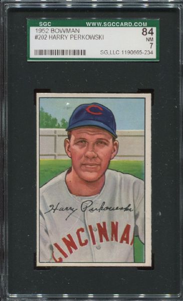 1952 Bowman #202 Harry Perkowski SGC 84